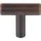 Elements 1-9/16" Dark Brushed Bronze Overall Length Naples Cabinet "T" Knob 40DBB - alternate 3
